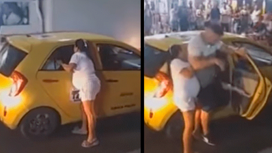 Video: una mujer embarazada sorprendió a su marido con una amante