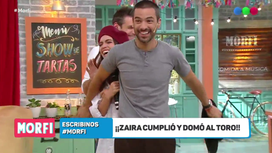 El blooper hot de Zaira Nara: se quedó sin corpiño en Morfi