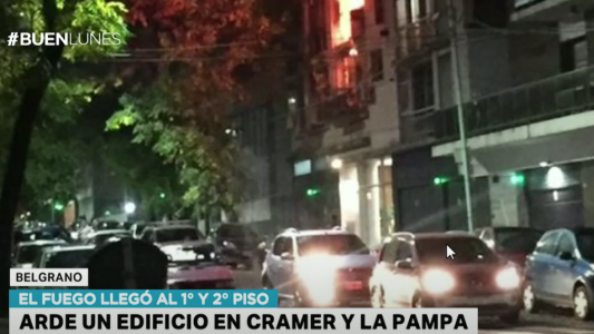 Incendio en un edificio de Belgrano