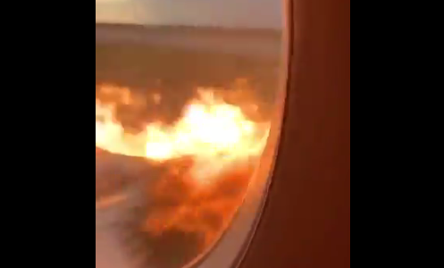 Dramático video: así se vivió el incencio dentro del avión en Moscú