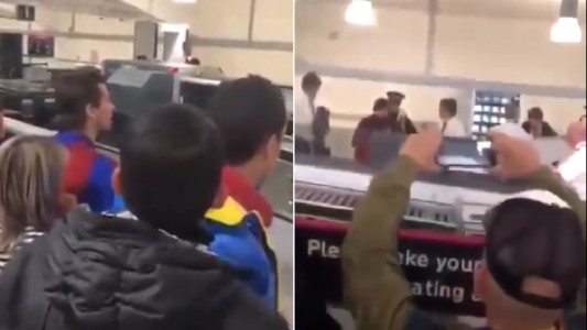 Afuera de la Champions: el momento en que hinchas de Barcelona recriminaron a Messi en el aeropuerto