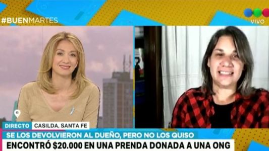Encontraron 20.000 pesos en un saco, los devolvieron y su dueño los donó