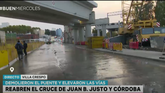 Así quedó el cruce de Juan B. Justo y Córdoba que se inaugura hoy