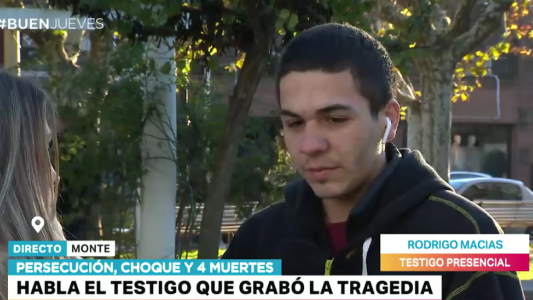 "Sentimos el trayecto de la bala pasando por al lado nuestro", dijo el vecino que grabó la persecución en San Miguel del Monte