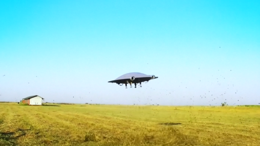 Crean un avión con forma de platillo volador