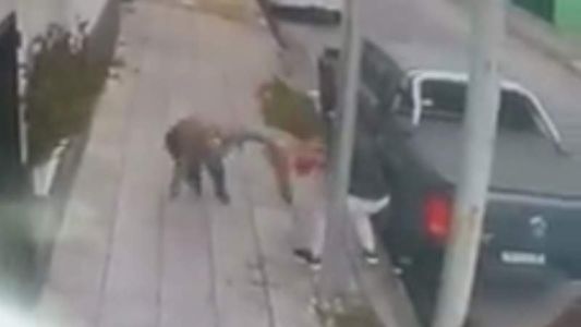 Video: revolcaron por el piso a una mujer en Lanús para sacarle la cartera