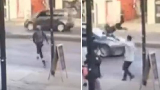 El ladrón indestructible: robó, cruzó la calle, lo atropellaron y huyó corriendo