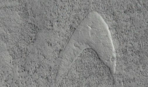 Foto de la NASA: ¿el logo de Star Trek en una duna de Marte?