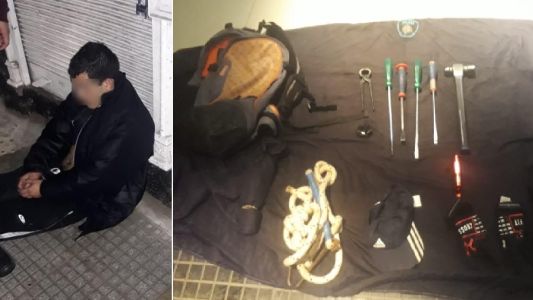 Detuvieron a tres "hombres araña" cuando intentaban robar en una casa en Villa Urquiza