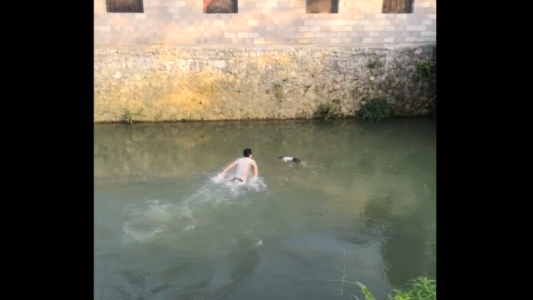 Dramático rescate de una niña que flotaba en el río