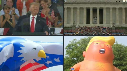 Trump celebra con polémico desfile del Día de la Independencia