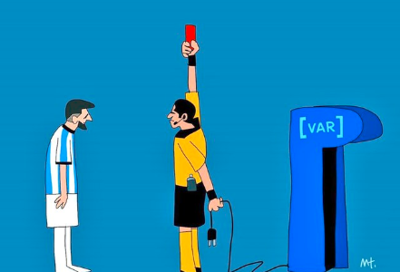 Argentina-Chile: estallaron los memes contra el VAR y la roja para Messi