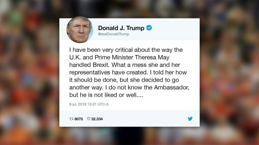 Trump enojado con Theresa May por filtraciones de cables diplomáticos