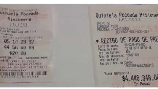 Rescató el ticket de la basura para cobrar los millones que ganó con la Quiniela