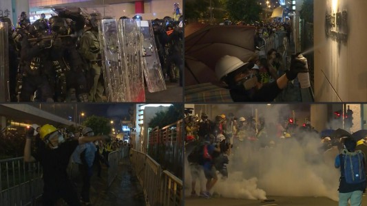 Nueva protesta con incidentes en Hong Kong