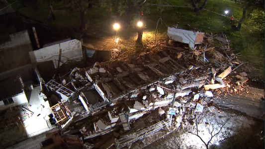 Así quedó el edificio de 8 pisos que se derrumbó