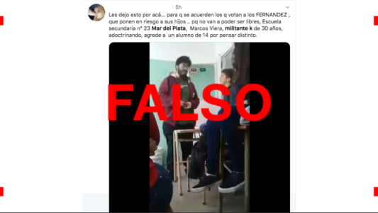 No es actual el video donde un joven golpea a otro por una discusión política en Mar del Plata