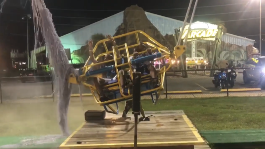 Iban a ser lanzados al aire, pero se cortó el cable del juego segundos antes