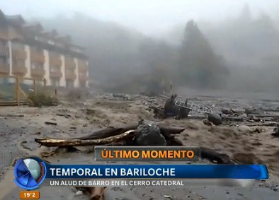 Un alud y lluvias intensas afectan a Bariloche y zonas cercanas