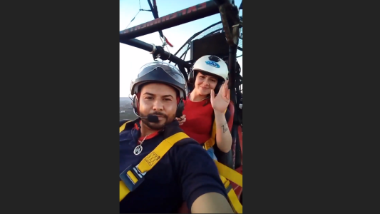 A un día de casarse, pareja se graba en parapente minutos antes de morir