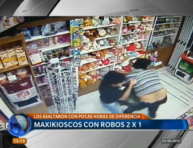 Asaltaron un kiosco... otra vez