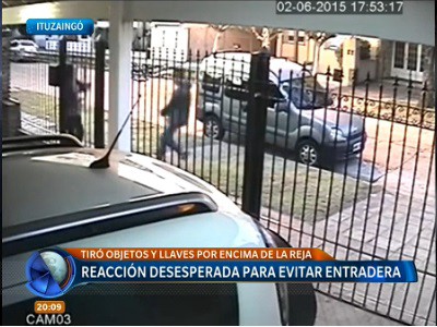 Reacción desesperada para evitar un asalto