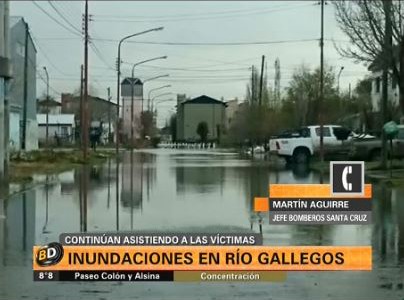 Inundaciones en Río Gallegos