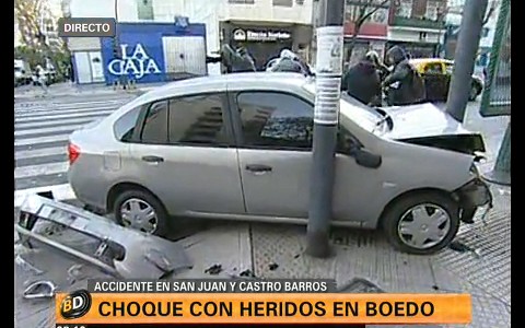 Choque con heridos en Boedo
