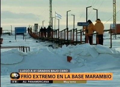 Frío extremo en la Antártida