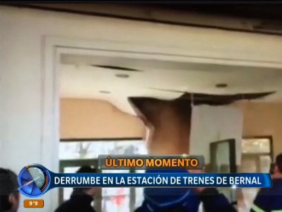Video: se desplomó el techo de la estación del tren en Bernal