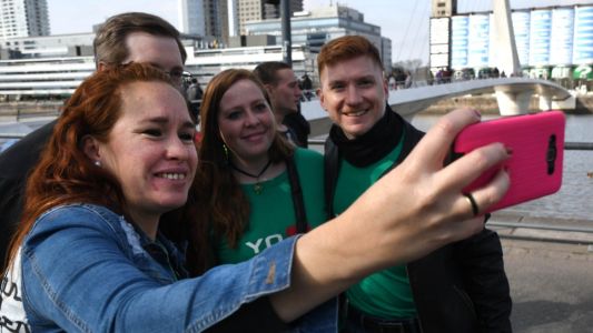 Día del Pelirrojo: los "colorados" porteños se autoconvocaron en Puerto Madero