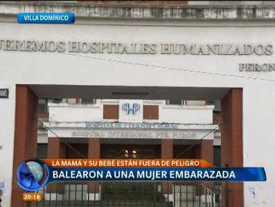 Balearon a una embarazada en Villa Domínico