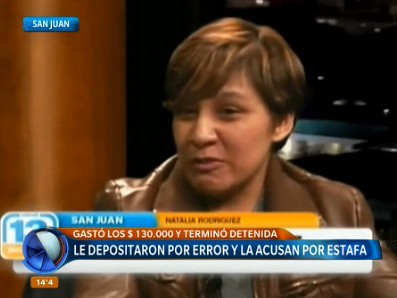 Le depositaron $130.000 por error, los gastó y terminó presa
