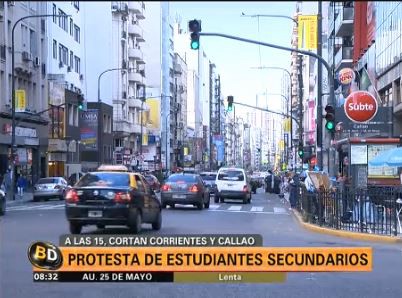 Protesta de estudiantes secundarios
