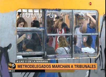 Los metrodelegados marchan a Tribunales