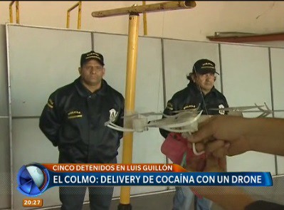 El colmo: hacían delivery de cocaína con un drone