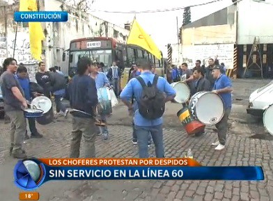 La línea 60 no funciona por paro, luego del despido de 47 trabajadores