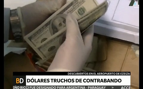 Descubren en Ezeiza un contrabando de dólares falsos