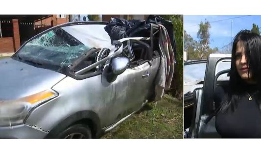 "Pensaron que había un muerto en el auto": el camión aplastó su vehículo y sobrevivió
