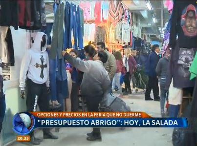 "Presupuesto abrigo": La Salada