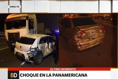 Un choque múltiple provocó el cierre de la Panamericana, mano a Capital