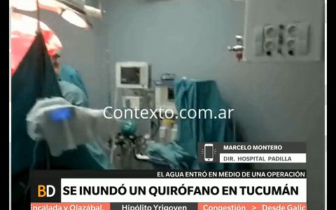 Se inundó un quirófano en medio de una operación