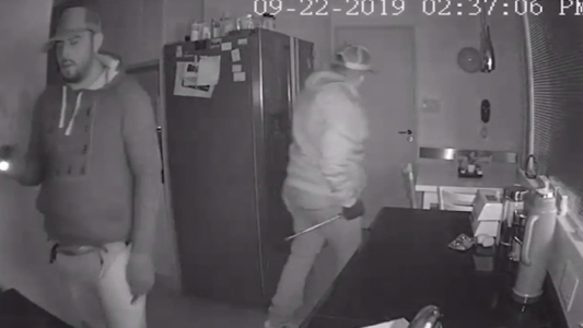 Vio por las cámaras de seguridad como robaban en su casa en directo