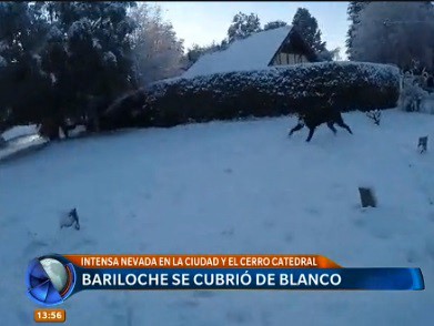 Bariloche se cubrió de blanco