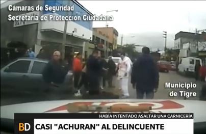 Casi "achuran" al delincuente