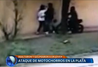 Ataque de motochorros en La Plata