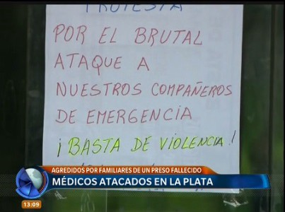 Atacaron a médicos tras la muerte de un preso apuñalado en La Plata