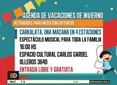 Vacaciones de invierno: algunas opciones para que se diviertan los más chicos