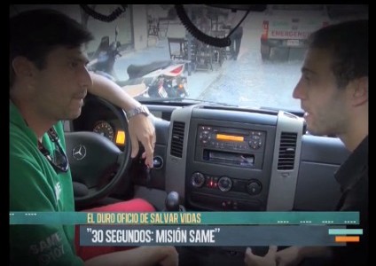 Exclusivo web 30 segundos: la otra cara del trabajo de un chofer del SAME