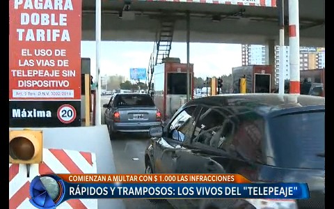 Comienzan las multas para los "vivos" del Telepeaje